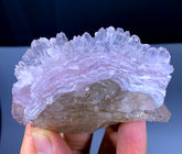 Crystallized Rose Quartz on Elestial Smoky Quartz from Paprok Afghanistan - 108 gram