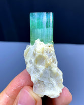 Bluish Green Tourmaline Crystal on Matrix from Afghanistan - 20 gram