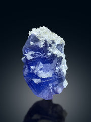 Deep Blue Phantom Fluorite on Calcite from Baluchistan Pakistan - 960 grams