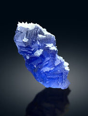 Deep Blue Phantom Fluorite on Calcite from Baluchistan Pakistan - 960 grams