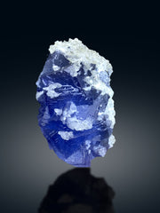 Deep Blue Phantom Fluorite on Calcite from Baluchistan Pakistan - 960 grams