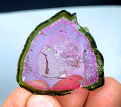 Watermelon Tourmaline Slice, Bicolor Tourmaline, Polished Tourmaline, Paproke Tourmaline - 43.50 CT