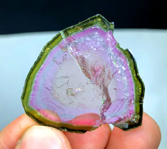 Watermelon Tourmaline Slice, Bicolor Tourmaline, Polished Tourmaline, Paproke Tourmaline - 32.60 CT