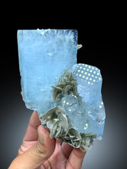 Exceptional Sky Blue Aquamarine with Muscovite from Nagar valley Hunza, Gilgit Pakistan - 738 gram