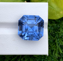 Asscher Cut Deep Blue Santa Maria Color Aquamarine Gemstone, Loose Gemstone, Aquamarine Faceted Cut Stone - 20.44 carat