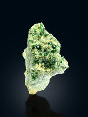 Lush Green Demantoid Garnet Cluster on Matrix - 145 gram