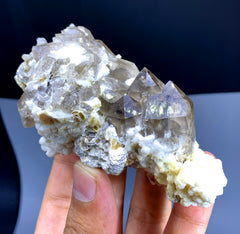 Natural Topaz Crystals with Smoky Quartz and Albite from Pakistan - 189 gram