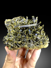 Natural Green Epidote Cluster from Skardu Pakistan - 248 gram