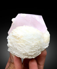 Natural Pink Color Morganite Crystal with White Cleavelandite Albite, Morganite Specimen, Raw Mineral, Morganite Gemstone - 260 grm