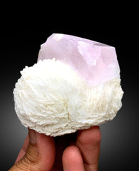 Natural Pink Color Morganite Crystal with White Cleavelandite Albite, Morganite Specimen, Raw Mineral, Morganite Gemstone - 260 grm