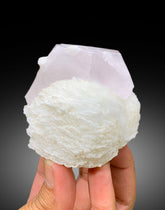 Natural Pink Color Morganite Crystal with White Cleavelandite Albite, Morganite Specimen, Raw Mineral, Morganite Gemstone - 260 grm