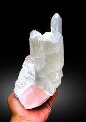 Natural Pink Morganite Crystal on Quartz, Morganite Specimen, Raw Mineral, Morganite from Dara-i-Pech Afghanistan - 2365 gram