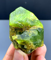 Natural Terminated Green Peridot Crystal from Pakistan - 91 gram