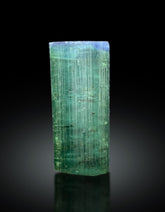 Blue Cap Green Tourmaline Crystal from Paprok Afghanistan - 124.20 carats