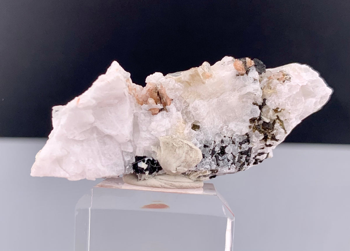 Orange Garnet Crystals With Quartz and Mica On Matrix From Pakistan - 23 Grams