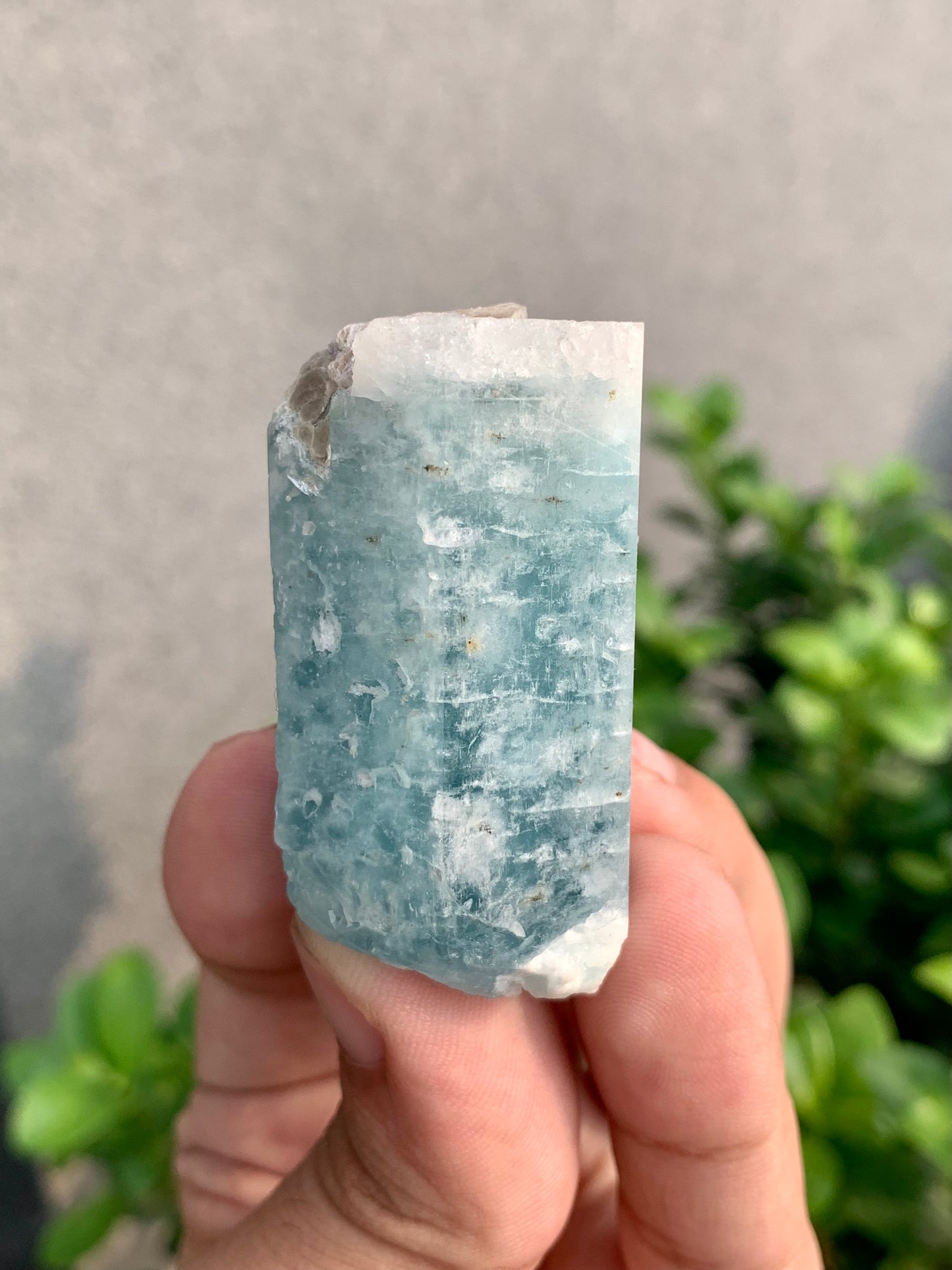 Blue Aquamarine Crystal With Mica From Pakistan - 64 Grams