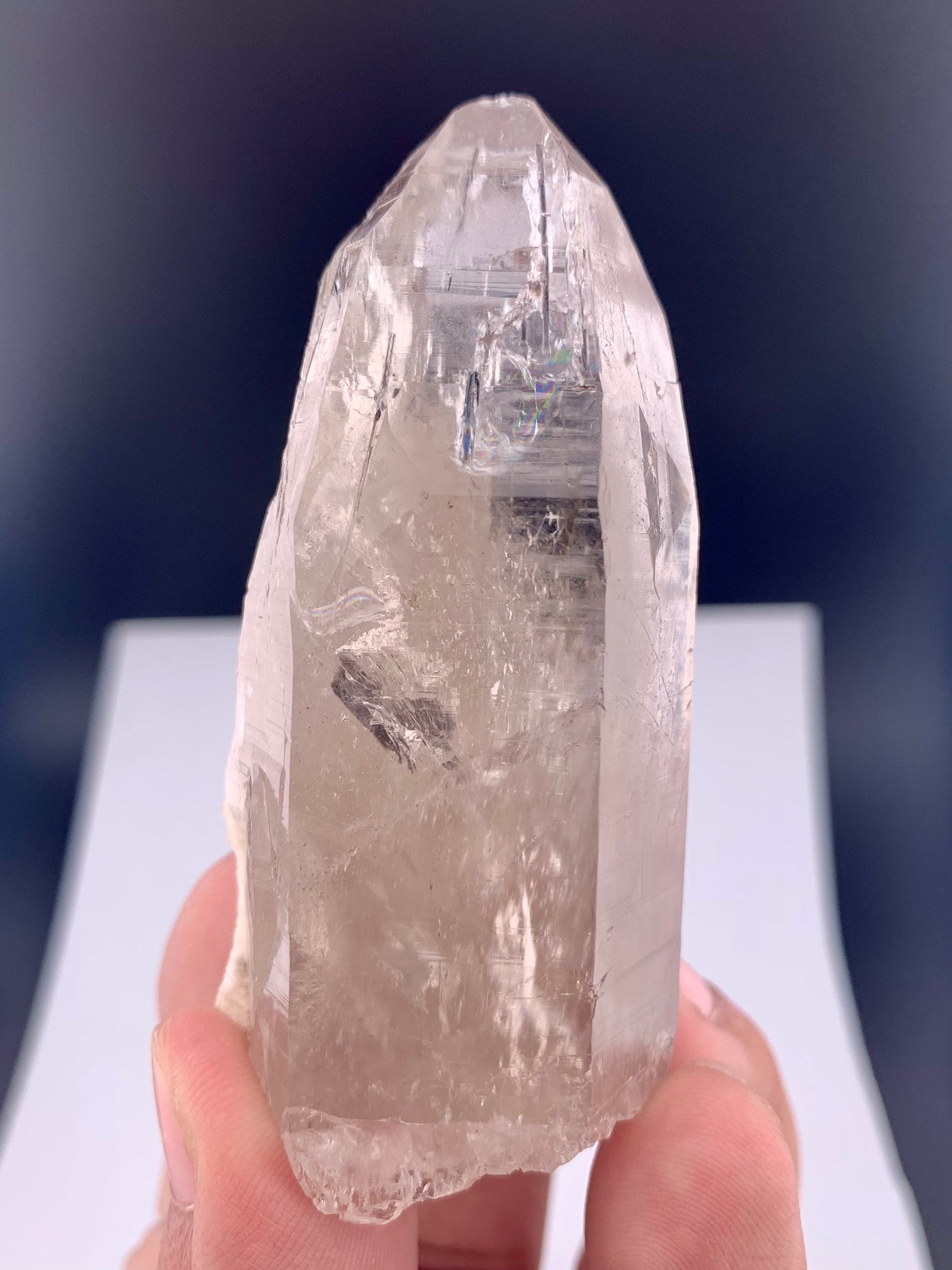 Clear Quartz Crystal With Rutail Inclusion From Pakistan - 96 Grams