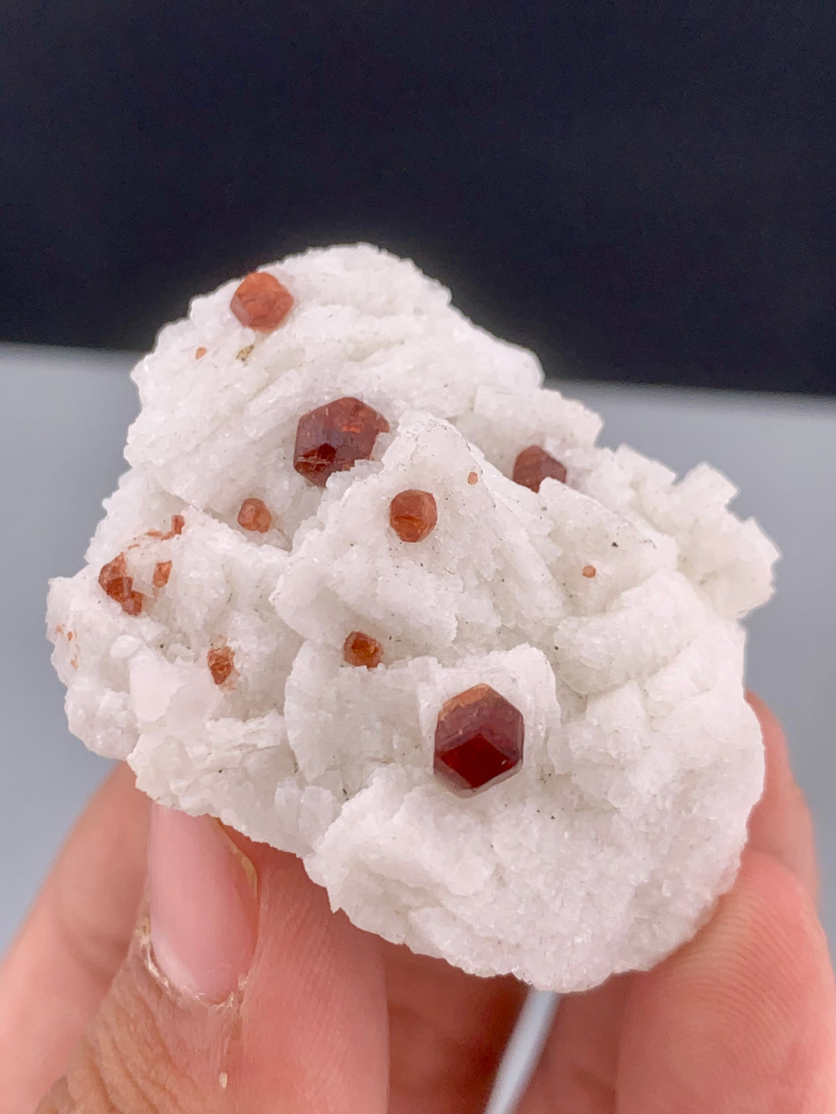 Orange Garnet Crystal On Matrix From Pakistan - 40 Grams