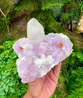 Orange Microlite with Green Tourmalines, Pink Lepidolite and Quartz from Skardu Pakistan - 1083 grams