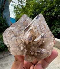 Skeletal Window Quartz with Clay Inclusions from Paprok Afghanistan - 456 grams