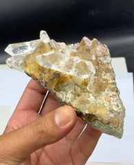 Pink Apatites with Feden Quartz on Matrix from Pakistan - 420