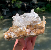 Pink Apatites with Feden Quartz on Matrix from Pakistan - 575 gram
