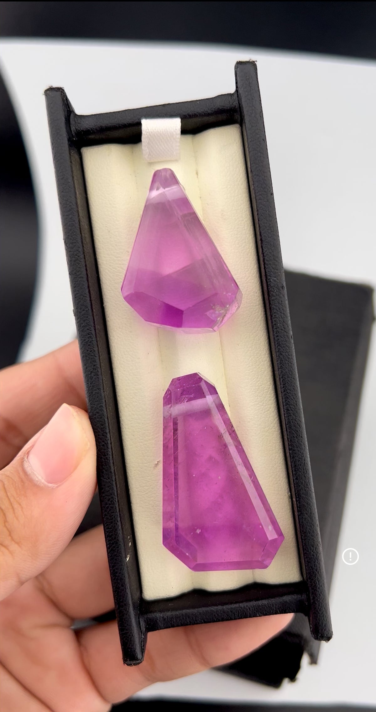Natural Pink Kunzite Pendant Pair – Polished Gemstone Crystals
