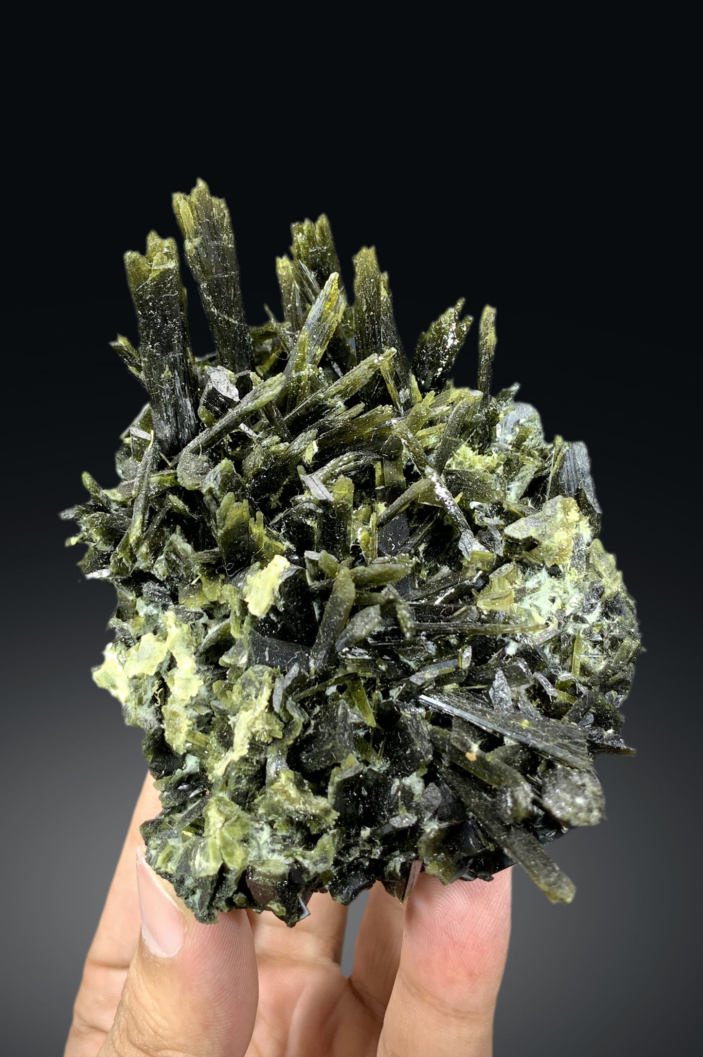 Natural Green Epidote Cluster from Pakistan - 318 gram