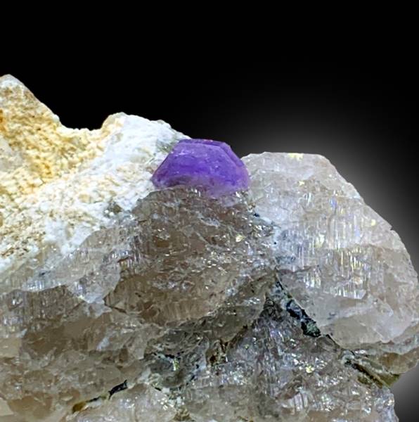rare purple apatite mineral specimen
apatite crystal aesthetic standing display
natural apatite quartz specimen close view