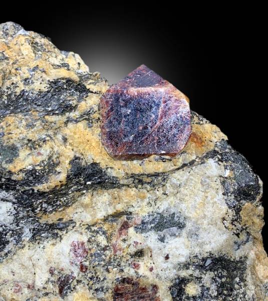 giant zircon crystal formation raw mineral rock
collector grade red zircon specimen close detail