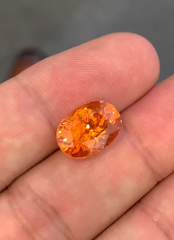 Mandarin Spessartite Natural Garnet Gemstone, Pure Rare Fanta Colour Mandarin Garnet 8.10 Carats