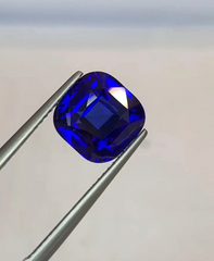AIGS Certified Natural Royal Blue Sapphire Gemstone ,Natural Royal Blue Sapphire Square Cut Sapphire Loose Gemstone Ring 6.00 Carats