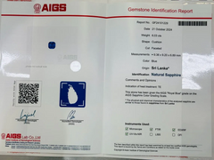 AIGS Certified Natural Royal Blue Sapphire Gemstone ,Natural Royal Blue Sapphire Square Cut Sapphire Loose Gemstone Ring 6.00 Carats