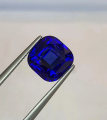 AIGS Certified Natural Royal Blue Sapphire Gemstone ,Natural Royal Blue Sapphire Square Cut Sapphire Loose Gemstone Ring 6.00 Carats