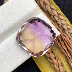 Natural Ametrine Loose Gemstone For Jewelry Making, Bi Color Ametrine Gemstone, Flawless Ametrine Jewelry Stone, Faceted Ametrine, 28.80 CT