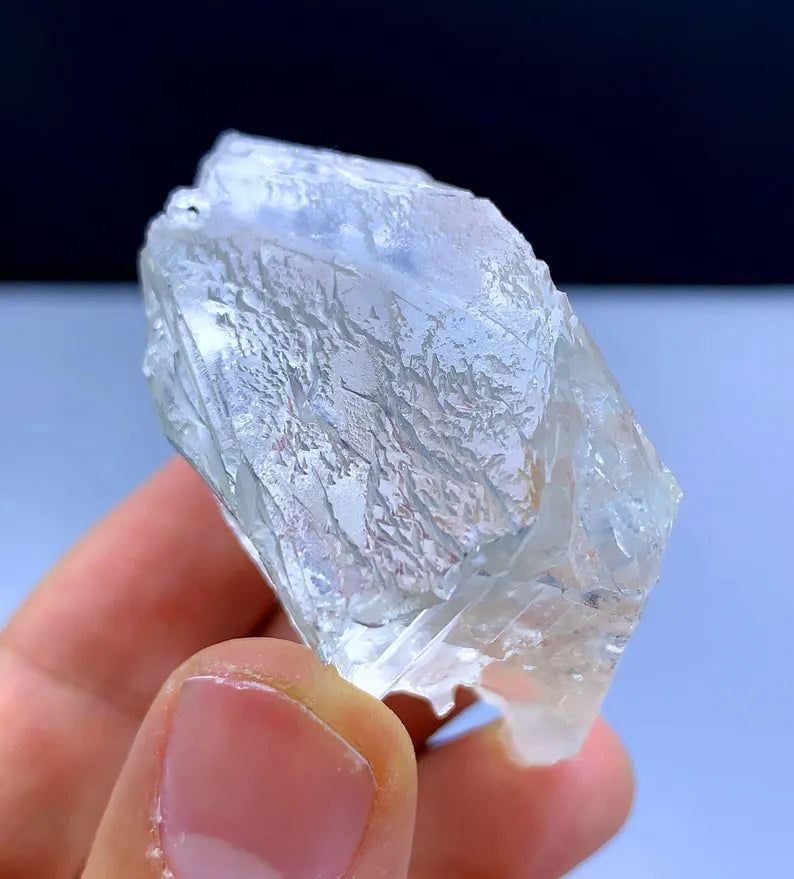 Bicolor Beryl aka AquaMorganite with Etched Terminations from Afghanistan - 49 grams