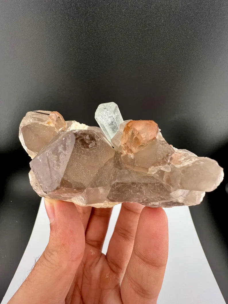 Aquamarine with Topaz and Quartz Specimen from Pakistan - 186 Grams
