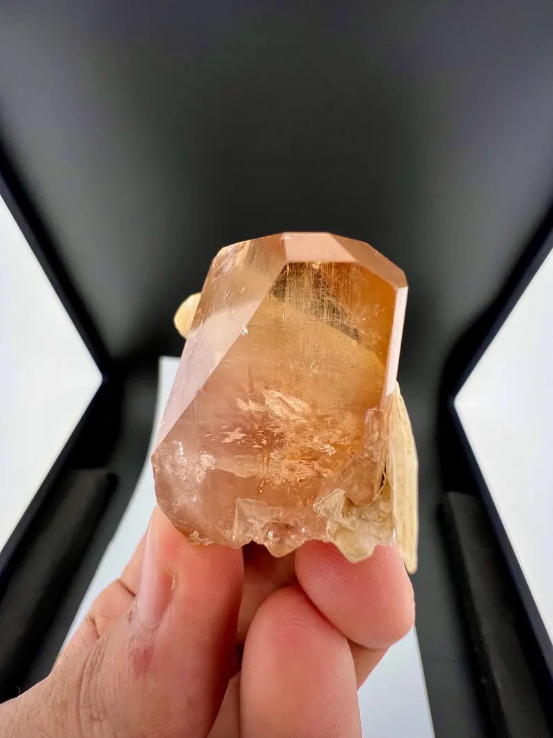 Golden Topaz Crystal with Mica from Pakistan - 55 Grams