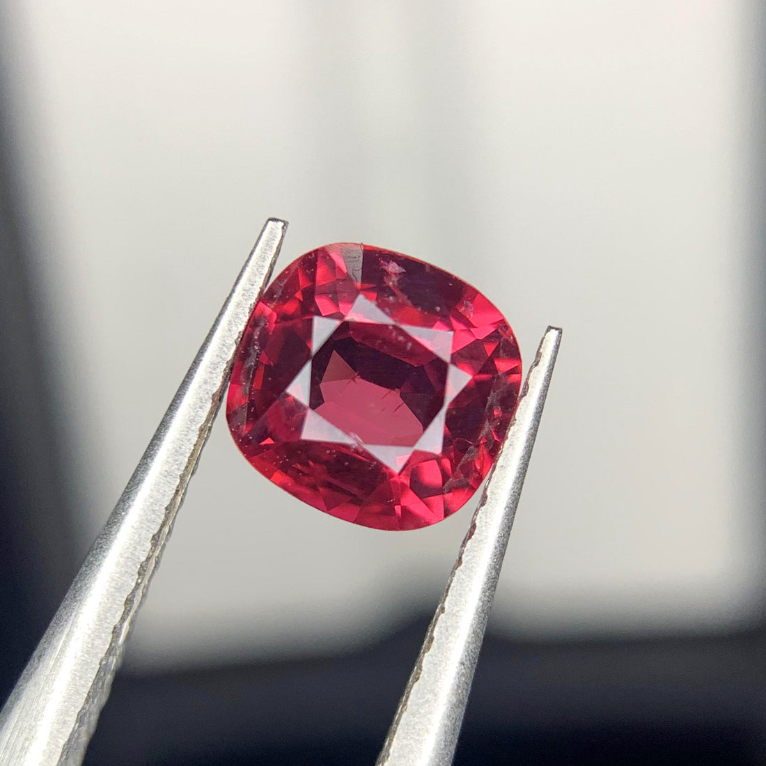 Ruby crystal showing natural silk inclusions