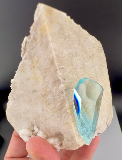 Aquamarine on Feldspar from Pakistan, 375 gram