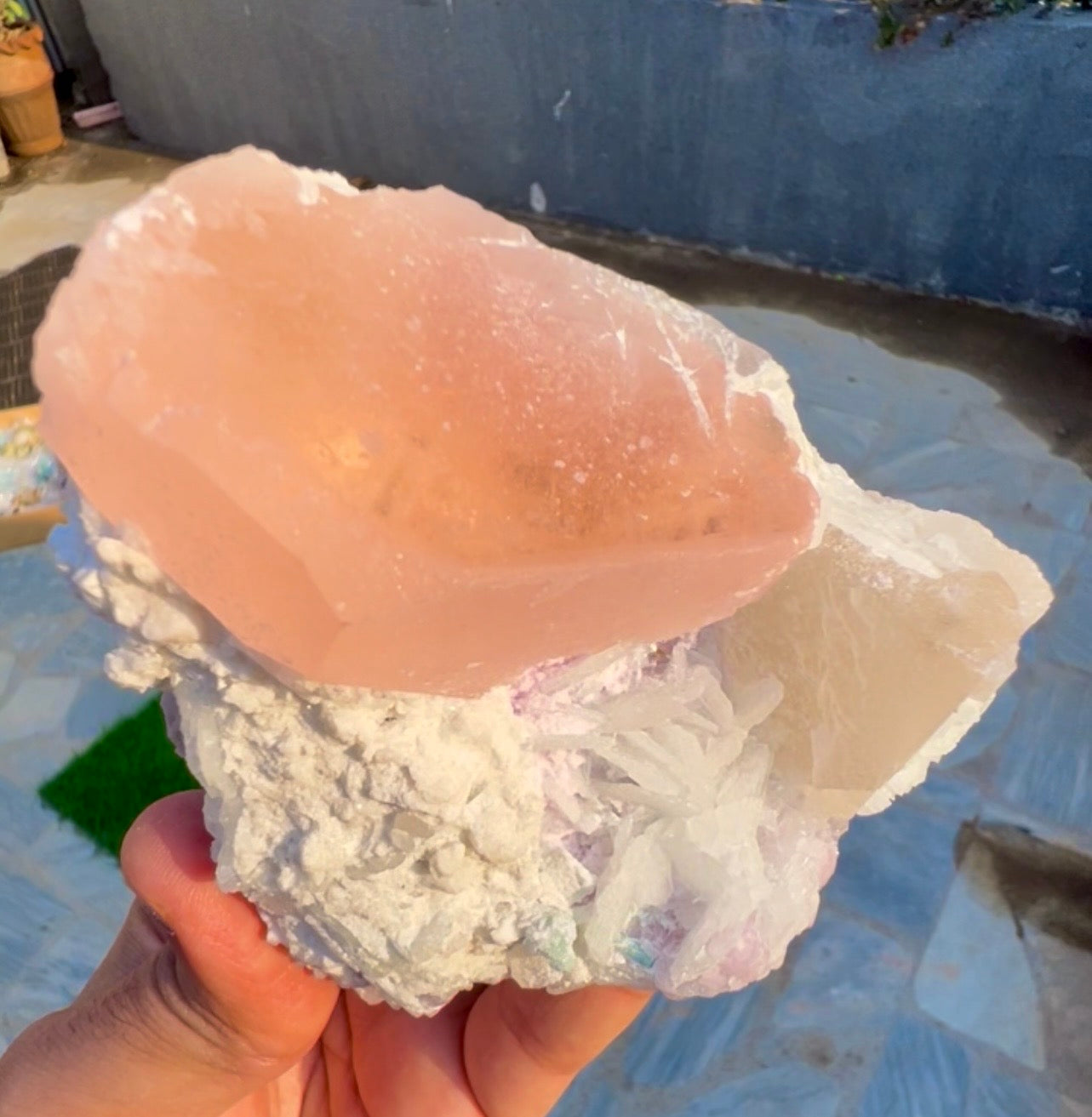 Morganite with Lepidolite, Quartz and Cleavlandite albite specimen from Afghanistan, 406 gram