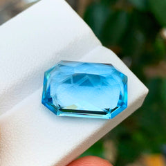 Natural Swiss Blue Topaz Gemstone, Precision Cut Topaz Ring Stone