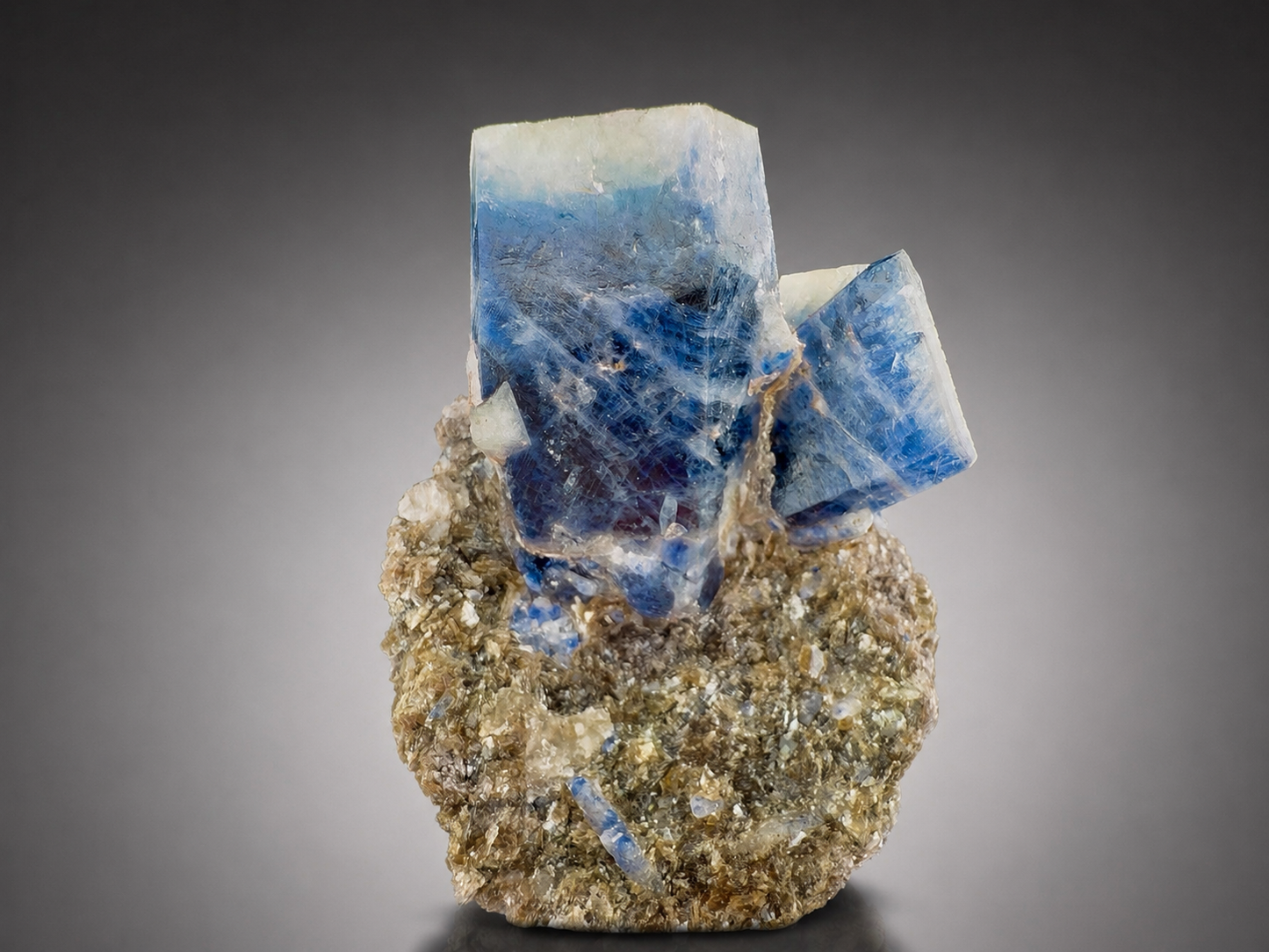 Sapphire Crystals on Matrix from Badakhshan Afghanistan – Fluorescent Collector Mineral Specimen , 210 gram