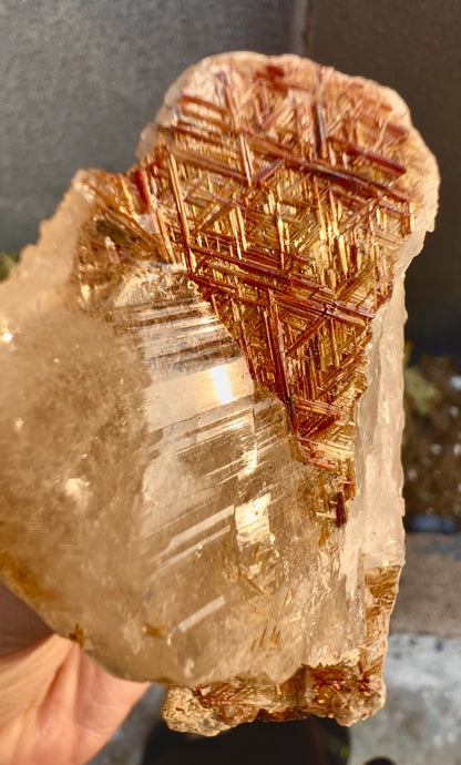 Sagenite Rutile on Quartz Crystal Specimen, Pakistan, 199 gram