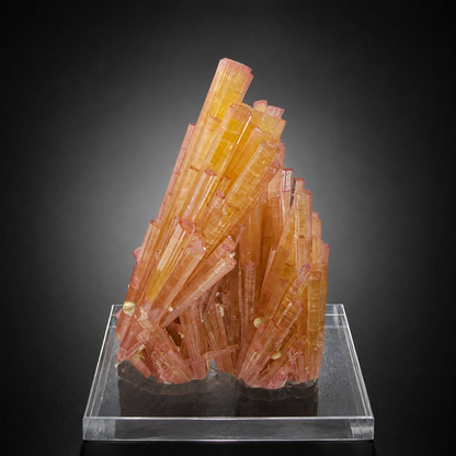 Orange Tourmaline Crystals Cluster , 224 gran