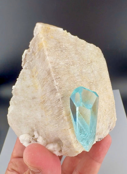 Aquamarine on Feldspar from Pakistan, 375 gram