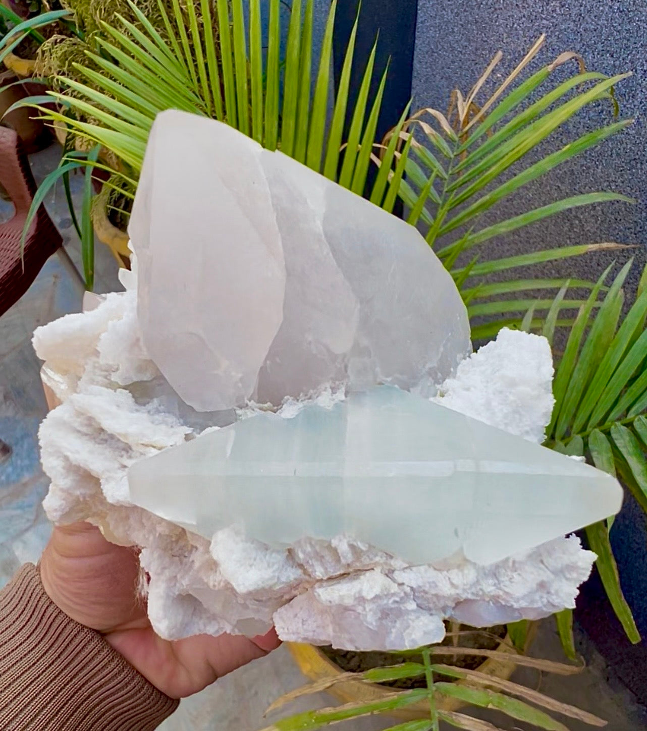 Blue Topaz with Quartz and Albite from Paprok, 922 Gram