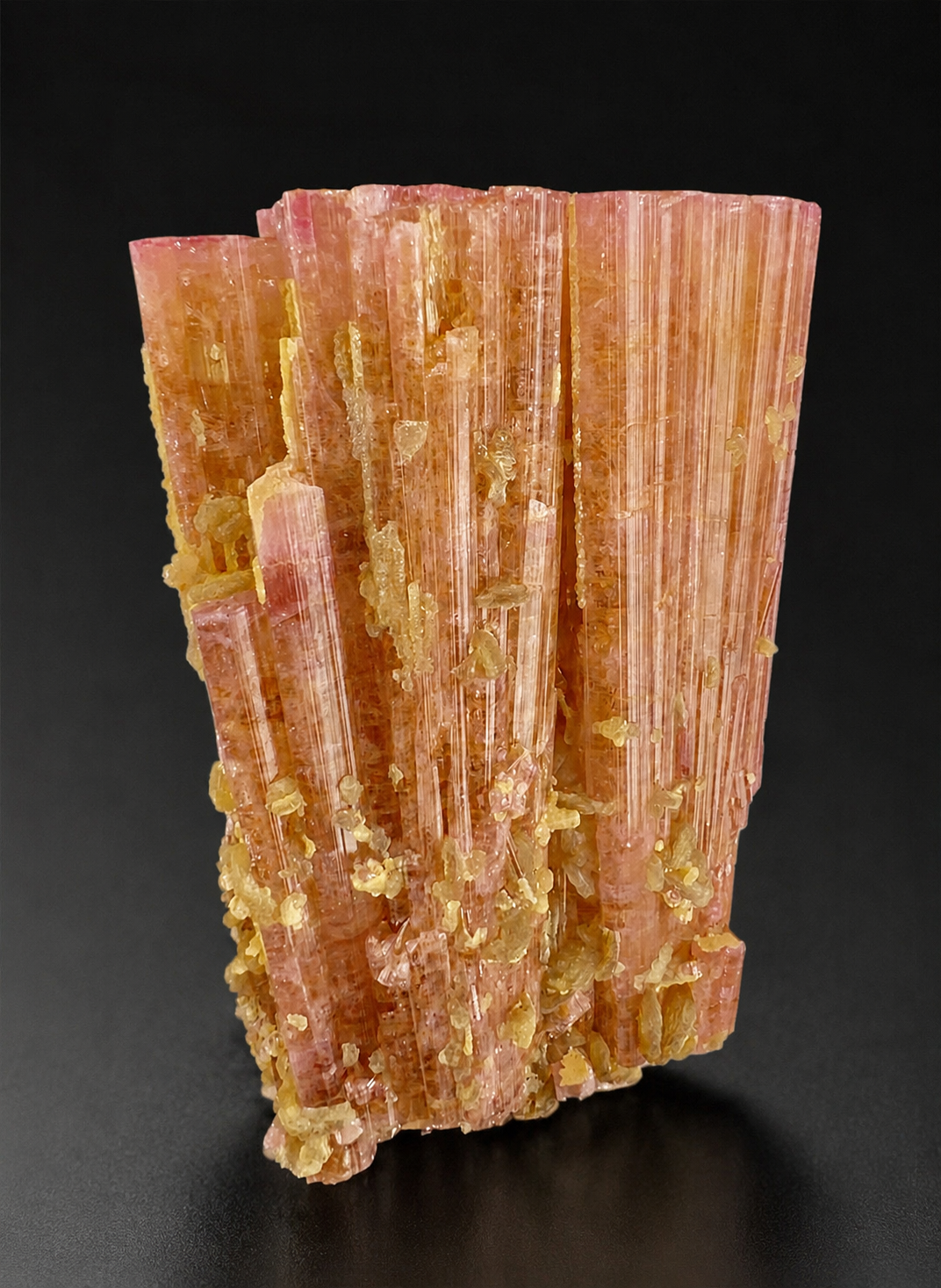 Orange Pink Tourmaline Crystal with Lepidolite Mica from Afghanistan, 316 gram