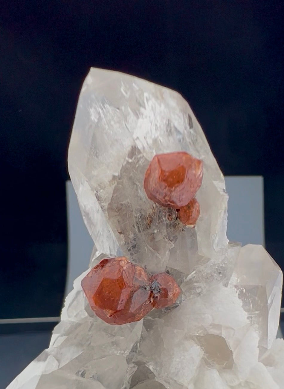 Spessartite Garnet Crystals with Quartz and Albite from Pakistan, 245 gram