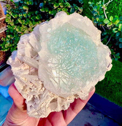 Beryl var AquaMorganite wity Cleavlandite Albite from Afghanistan, 578 gram